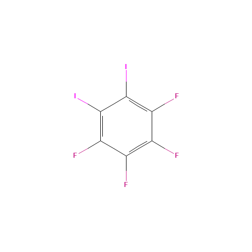 1,2-DIIODOTETRAFLUOROBENZENE (CAS: 2708-97-6) - Chemical Structure and Molecular Formula 
