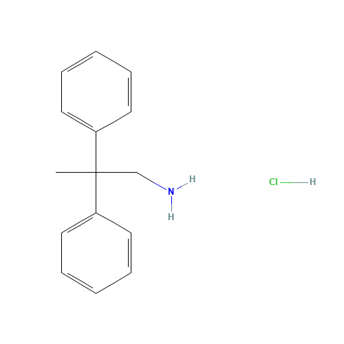 2,2-DIPHENYLPROPYLAMINE HYDROCHLORIDE (CAS: 40691-66-5) - Chemical Structure and Molecular Formula 