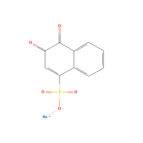 1,2-NAPHTHOQUINONE-4-SULFONIC ACID SODIUM SALT (CAS: 521-24-4) - Chemical Structure and Molecular Formula 