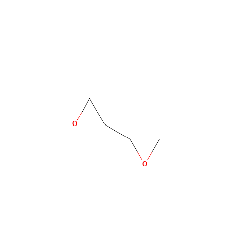 1,3-BUTADIENE DIEPOXIDE (CAS: 1464-53-5) - Chemical Structure and Molecular Formula 