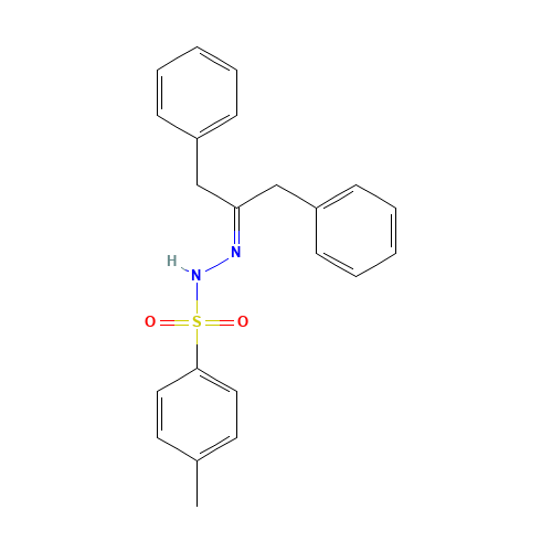 1,3-DIPHENYLACETONE P-TOLUENESULFONYLHYDRAZONE (CAS: 19816-88-7) - Chemical Structure and Molecular Formula 