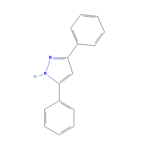 3,5-DIPHENYLPYRAZOLE (CAS: 1145-01-3) - Chemical Structure and Molecular Formula 