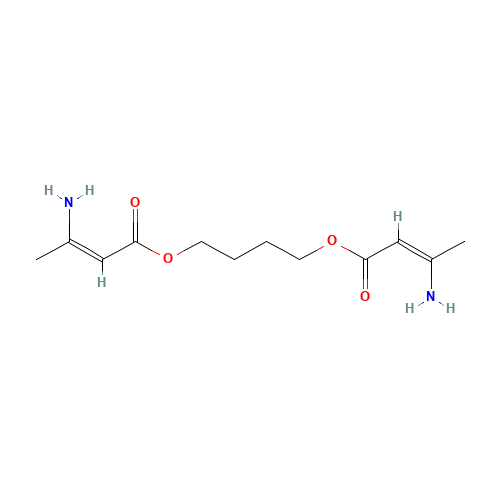 1,4-BUTANEDIOL BIS(BETA-AMINOCROTONATE) (CAS: 14205-47-1) - Chemical Structure and Molecular Formula 