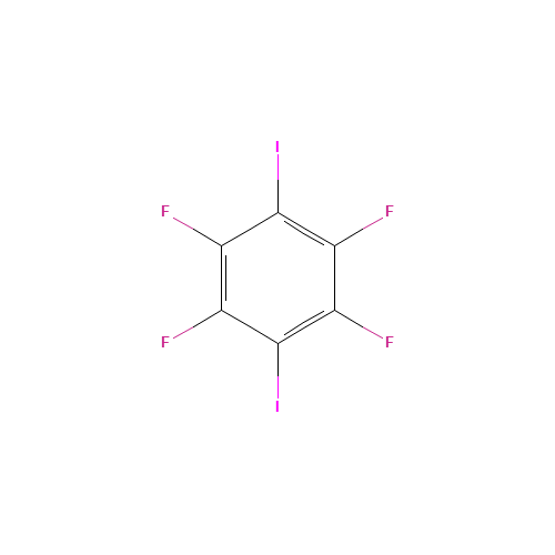 1,4-DIIODOTETRAFLUOROBENZENE (CAS: 392-57-4) - Chemical Structure and Molecular Formula 