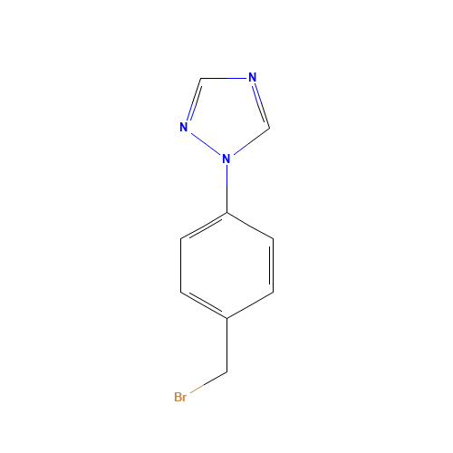1-[4-(BROMOMETHYL)PHENYL]-1H-1,2,4-TRIAZOLE 0.5 HYDROBROMIDE (CAS: 58419-69-5) - Chemical Structure and Molecular Formula 