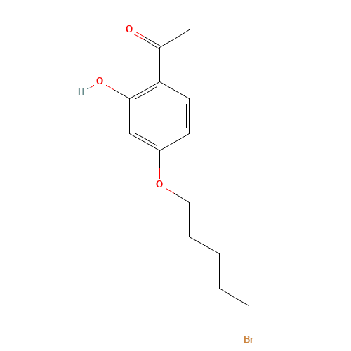 1-[4-[(5-BROMOPENTYL)OXY]-2-HYDROXYPHENYL]ETHAN-1-ONE (CAS: 40785-72-6) - Related Chemical Product