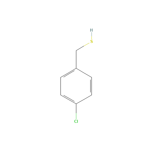 4-CHLOROBENZYL MERCAPTAN (CAS: 6258-66-8) - Chemical Structure and Molecular Formula 