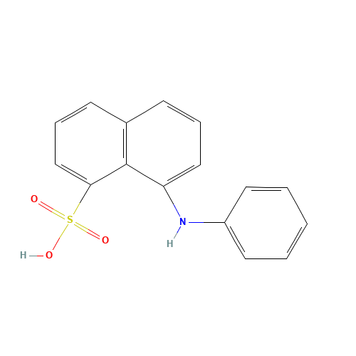 8-Anilino-1-naphthalenesulfonic acid (CAS: 82-76-8) - Chemical Structure and Molecular Formula 