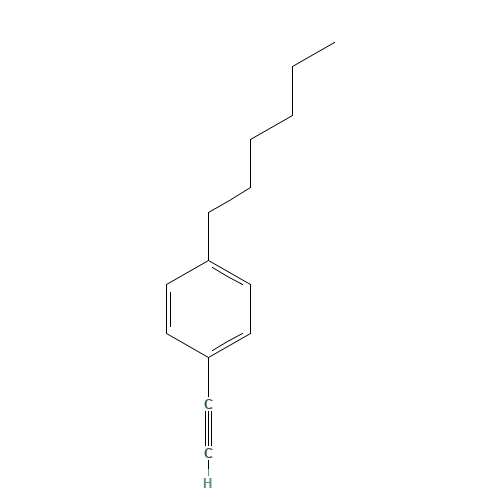 1-ETH-1-YNYL-4-HEXYLBENZENE (CAS: 79887-11-9) - Chemical Structure and Molecular Formula 