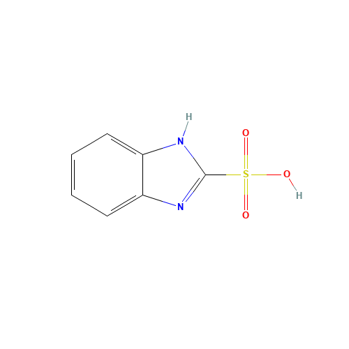 1H-BENZIMIDAZOLE-2-SULFONIC ACID (CAS: 40828-54-4) - Chemical Structure and Molecular Formula 