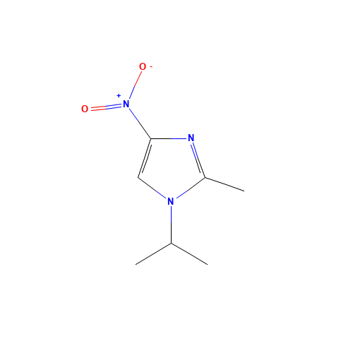 1-ISOPROPYL-2-METHYL-4-NITRO-1H-IMIDAZOLE (CAS: 35179-52-3) - Chemical Structure and Molecular Formula 