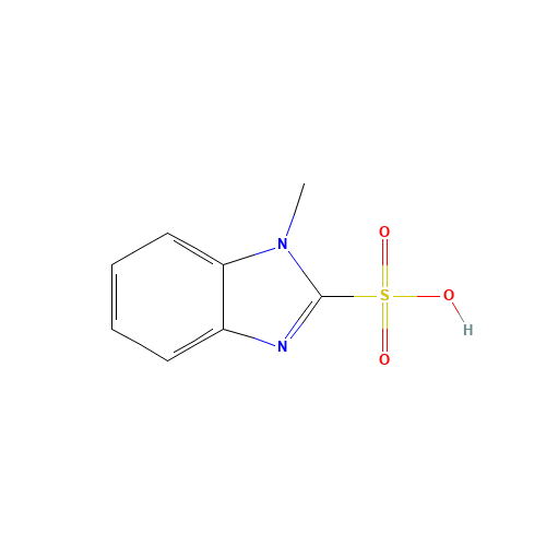 1-METHYL-1H-BENZIMIDAZOLE-2-SULFONIC ACID (CAS: 5533-38-0) - Chemical Structure and Molecular Formula 