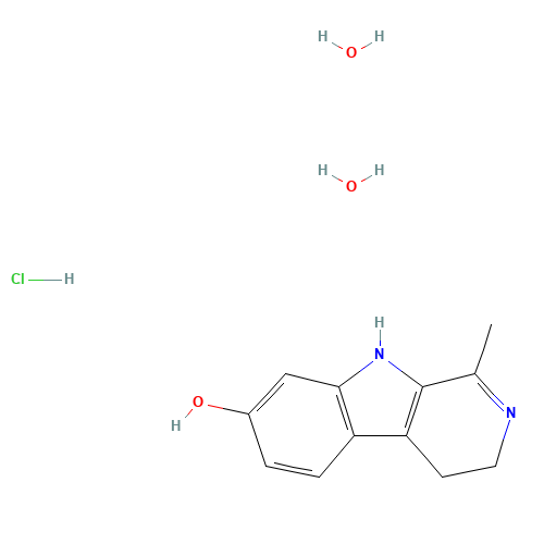 HARMALOL HYDROCHLORIDE DIHYDRATE (CAS: 6028-00-8) - Chemical Structure and Molecular Formula 