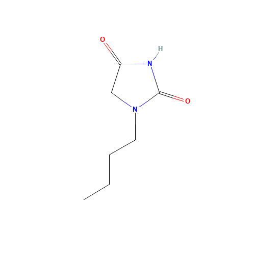 1-N-BUTYLHYDANTOIN (CAS: 33599-32-5) - Chemical Structure and Molecular Formula 
