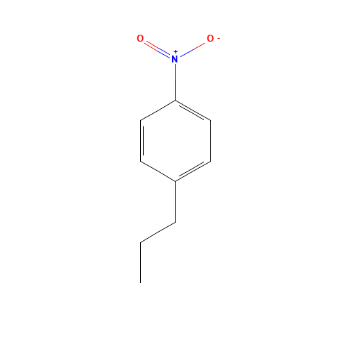 1-NITRO-4-N-PROPYLBENZENE (CAS: 10342-59-3) - Chemical Structure and Molecular Formula 
