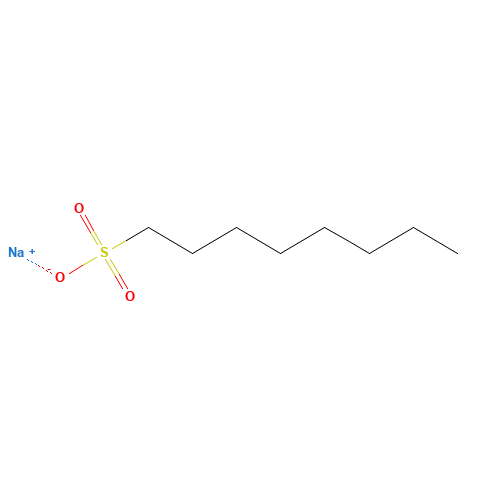 Sodium 1-octanesulfonate (CAS: 5324-84-5) - Chemical Structure and Molecular Formula 
