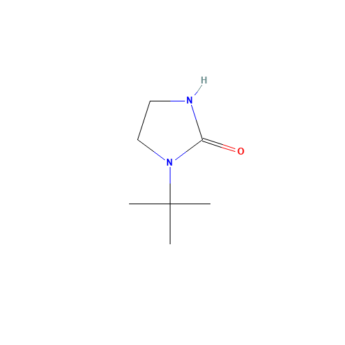 1-TERT-BUTYL-2-IMIDAZOLIDINONE (CAS: 92075-16-6) - Chemical Structure and Molecular Formula 