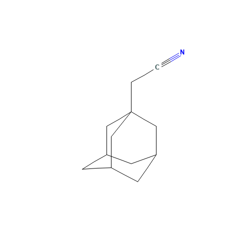 1-ADAMANTANEACETONITRILE (CAS: 16269-13-9) - Chemical Structure and Molecular Formula 