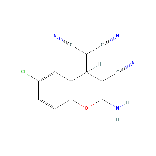 2-(2-AMINO-6-CHLORO-3-CYANO-4H-CHROMEN-4-YL)MALONONITRILE (CAS: 175136-95-5) - Related Chemical Product
