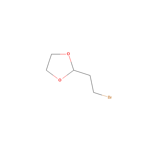 2-(2-Bromoethyl)-1,3-dioxolane (CAS: 18742-02-4) - Chemical Structure and Molecular Formula 