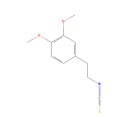 3,4-DIMETHOXYPHENETHYL ISOTHIOCYANATE (CAS: 21714-25-0) - Chemical Structure and Molecular Formula 