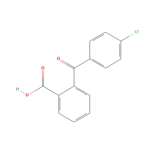 2-(4-Chlorobenzoyl)benzoic acid (CAS: 85-56-3) - Chemical Structure and Molecular Formula 