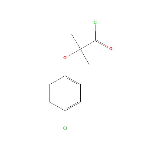 2-(4-CHLOROPHENOXY)-2-METHYLPROPANOYL CHLORIDE (CAS: 5542-60-9) - Chemical Structure and Molecular Formula 