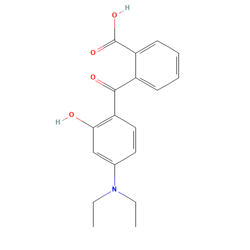 2-(4-Diethylamino-2-hydroxybenzoyl)benzoic acid (CAS: 5809-23-4) - Chemical Structure and Molecular Formula 
