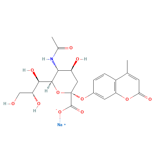 2'-(4-METHYLUMBELLIFERYL)-ALPHA-D-N-ACETYLNEURAMINIC ACID SODIUM SALT (CAS: 76204-02-9) - Related Chemical Product