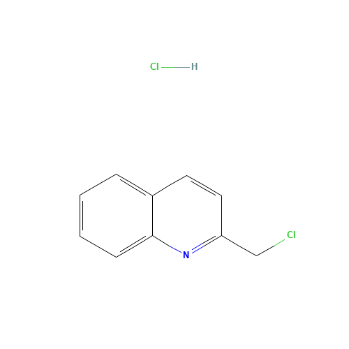 2-(Chloromethyl)quinoline hydrochloride (CAS: 3747-74-8) - Chemical Structure and Molecular Formula 