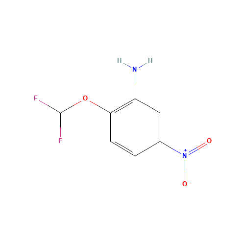 2-(DIFLUOROMETHOXY)-5-NITROANILINE (CAS: 54939-58-1) - Chemical Structure and Molecular Formula 
