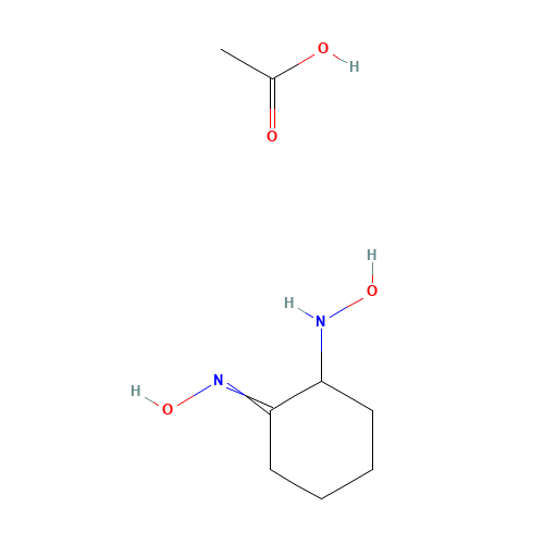 2-(HYDROXYAMINO)CYCLOHEXAN-1-ONE OXIME ACETATE (CAS: 13785-65-4) - Chemical Structure and Molecular Formula 