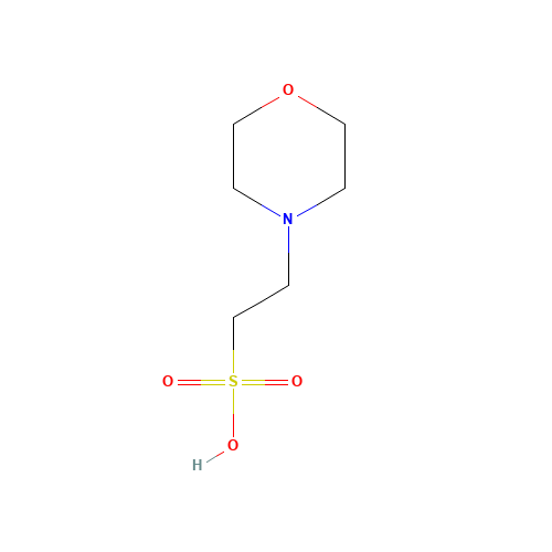4-Morpholineethanesulfonic acid (CAS: 4432-31-9) - Chemical Structure and Molecular Formula 