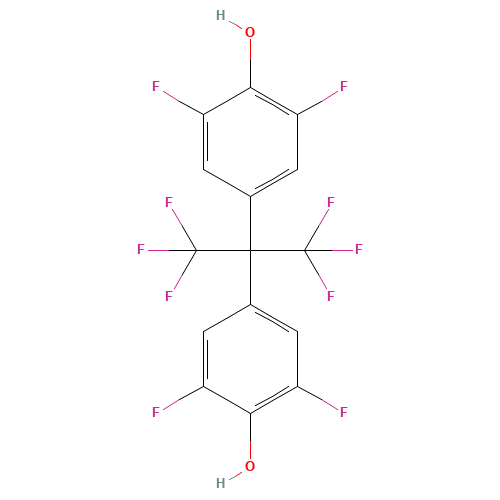 2,2-BIS(3,5-DIFLUORO-4-HYDROXYPHENYL)HEXAFLUOROPROPANE (CAS: 114611-30-2) - Chemical Structure and Molecular Formula 