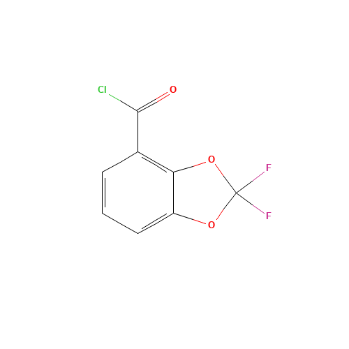 2,2-Difluoro-1,3-benzodioxole-4-carbonyl chloride (CAS: 143096-86-0) - Chemical Structure and Molecular Formula 