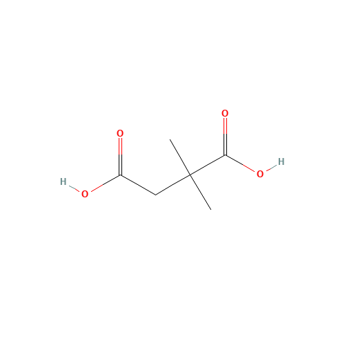 2,2-Dimethylsuccinic acid (CAS: 597-43-3) - Chemical Structure and Molecular Formula 