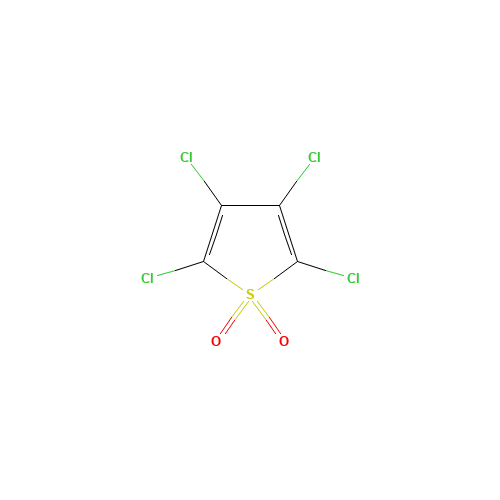 2,3,4,5-TETRACHLOROTHIOPHENE 1,1-DIOXIDE (CAS: 72448-17-0) - Chemical Structure and Molecular Formula 