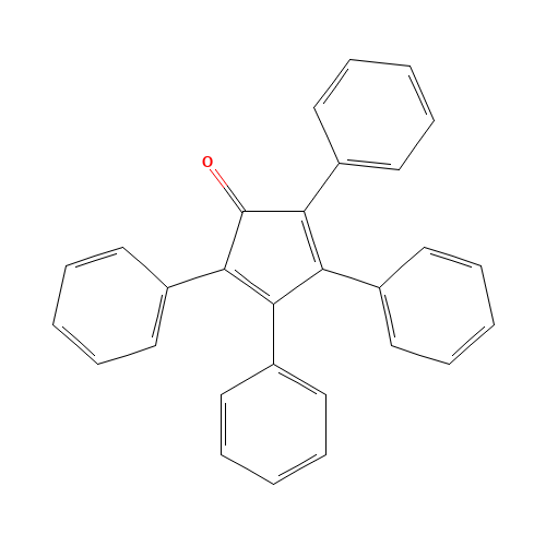 TETRAPHENYLCYCLOPENTADIENONE (CAS: 479-33-4) - Chemical Structure and Molecular Formula 