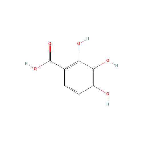 2,3,4-Trihydroxybenzoic acid (CAS: 610-02-6) - Chemical Structure and Molecular Formula 