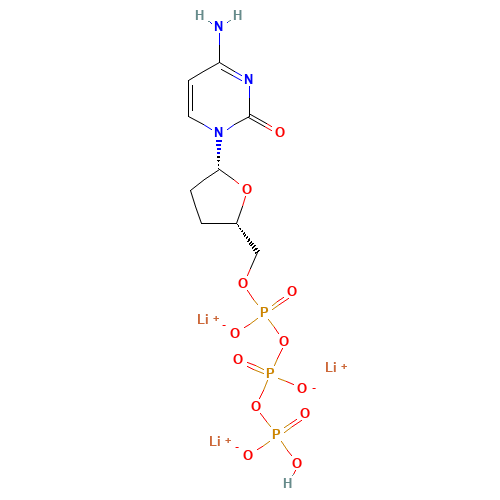 2',3'-DIDEOXYCYTIDINE 5'-TRIPHOSPHATE LITHIUM SALT (CAS: 93939-77-6) - Chemical Structure and Molecular Formula 