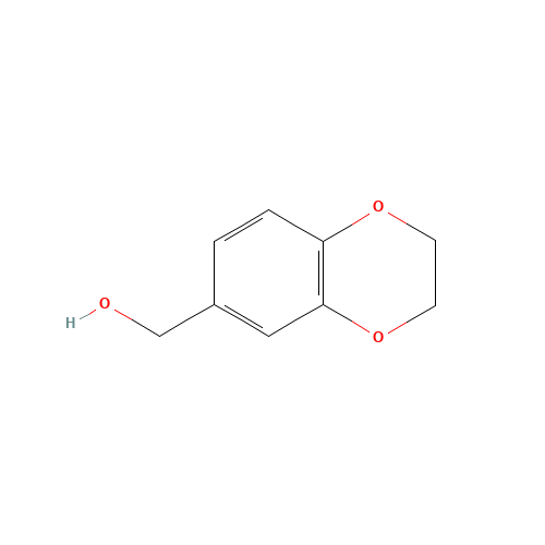 2,3-DIHYDRO-1,4-BENZODIOXIN-6-YLMETHANOL (CAS: 39270-39-8) - Chemical Structure and Molecular Formula 