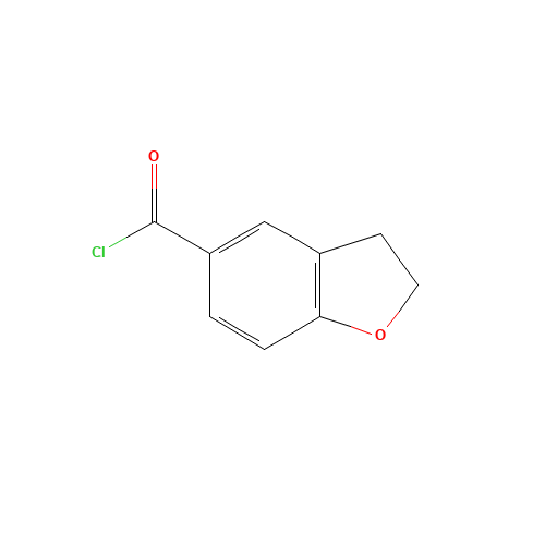 2,3-DIHYDRO-1-BENZOFURAN-5-CARBONYL CHLORIDE (CAS: 55745-71-6) - Chemical Structure and Molecular Formula 
