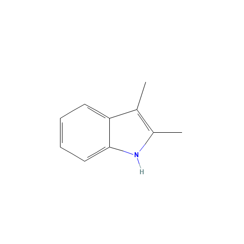 2,3-Dimethylindole (CAS: 91-55-4) - Chemical Structure and Molecular Formula 
