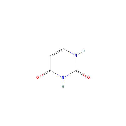 Uracil (CAS: 66-22-8) - Chemical Structure and Molecular Formula 