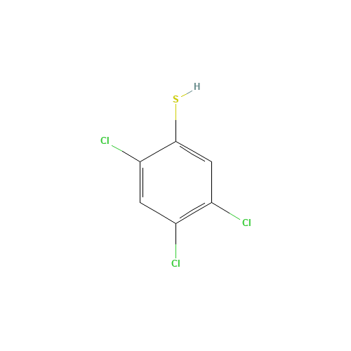 2,4,5-TRICHLOROTHIOPHENOL (CAS: 3773-14-6) - Chemical Structure and Molecular Formula 
