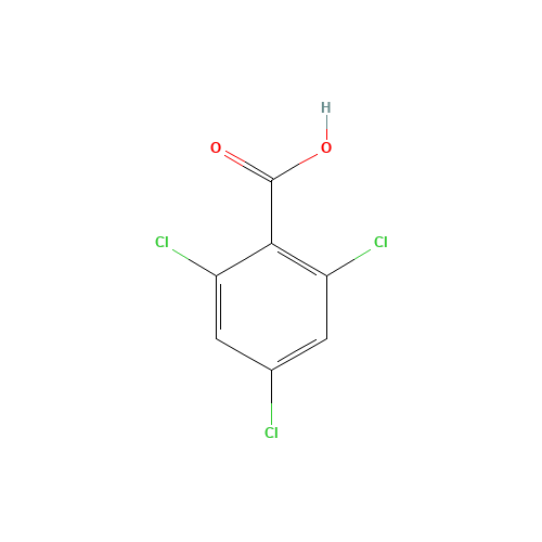 2,4,6-Trichlorobenzoic acid (CAS: 50-43-1) - Chemical Structure and Molecular Formula 