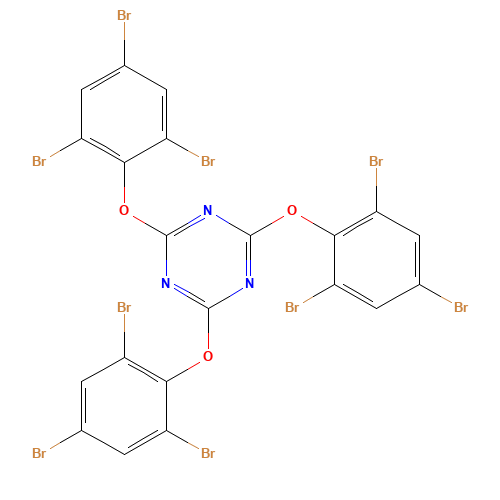 2,4,6-Tris-(2,4,6-tribromophenoxy)-1,3,5-triazine (CAS: 25713-60-4) - Related Chemical Product
