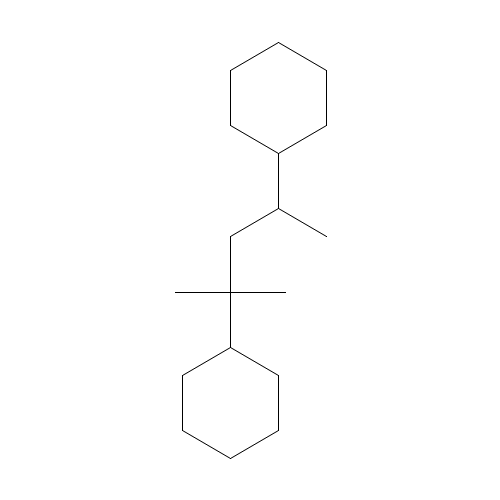 2,4-DICYCLOHEXYL-2-METHYLPENTANE (CAS: 38970-72-8) - Chemical Structure and Molecular Formula 