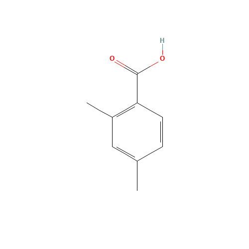 2,4-Dimethylbenzoic acid (CAS: 611-01-8) - Chemical Structure and Molecular Formula 