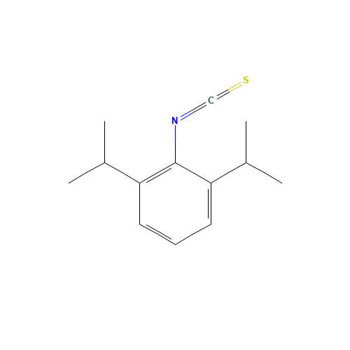 2,6-DIISOPROPYLPHENYL ISOTHIOCYANATE (CAS: 25343-70-8) - Chemical Structure and Molecular Formula 
